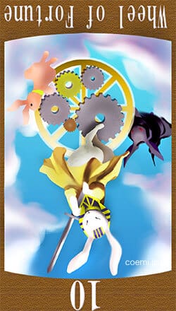 運命の輪の逆位置